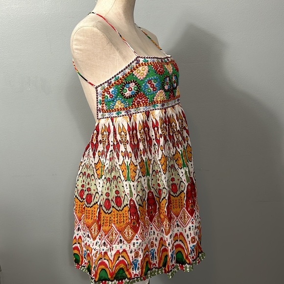 ZARA WOMAN STRAPY EMBROIDERED SHORT DRESS. Size M - Picture 10 of 12
